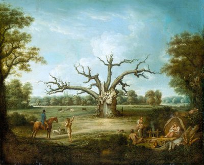 "The Fairlop Oak ، Hainault Forest" ، ١٨١٦. بواسطة هنري ميلبورن