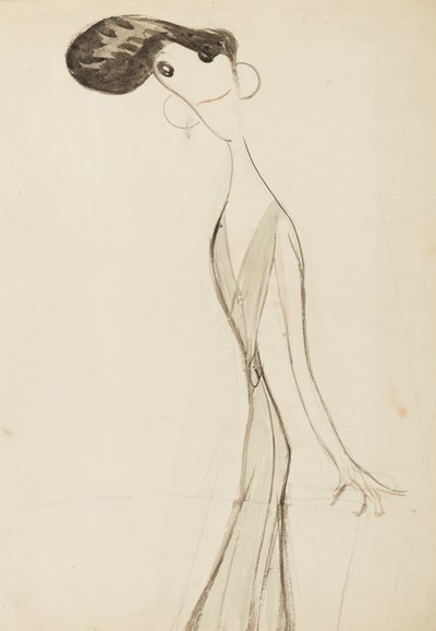 إيرين فانبرو ، دراسة لسلسلة Stars of the Music Hall Stage ، c.1908 (مرحاض على ورق) بواسطة هنري أوسبوفات