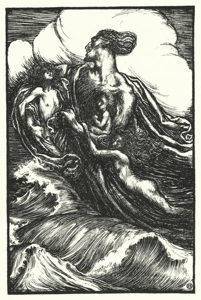 قصيدة ماثيو أرنولد: The Forsaken Merman (نقش) بواسطة هنري أوسبوفات