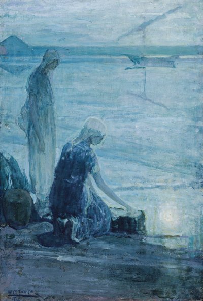 موسى في Bullrushes ، 1921. بواسطة هنري اوساوا تانر