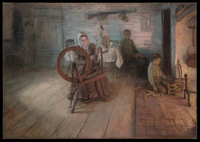 الغزل بواسطة ضوء النار بواسطة Henry Ossawa Tanner