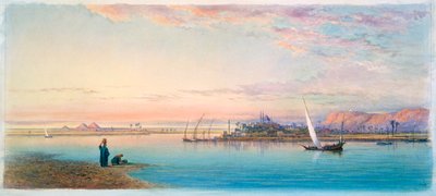 النيل من بولاق ، مصر ، 1868 بواسطة هنري بيلو