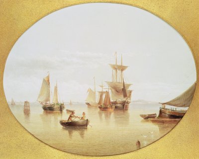 مشهد الميناء - التجديف على الشاطئ بواسطة هنري ريدمور