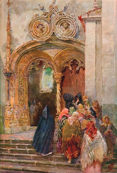 الباب الجنوبي لكنيسة ماتريز ، بونتا ديلجادا ، c1899 بواسطة هنري ساندهام