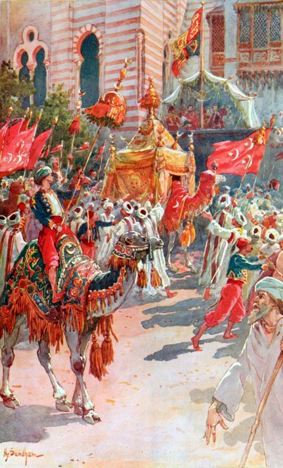 موكب السجاد المقدس أمام أمير وأميرة ويلز في القاهرة ، 5 فبراير 1869 بواسطة هنري ساندهام