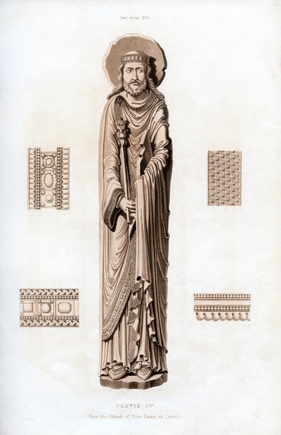 الملك كلوفيس الأول ، c1100 ، 1843. بواسطة هنري شو