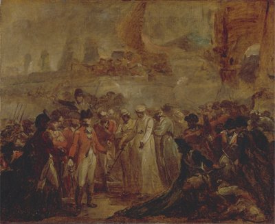 استسلام ابني تيبو صاحب ، سلطان ميسور ، للسير ديفيد بيرد بواسطة Henry Singleton