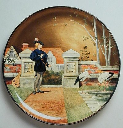 The Lover ، رسم توضيحي لـ "The Seven Ages of Man" لشكسبير ، لوحة شاحن من صنع Minton's Art Pottery Studio بواسطة هنري ستايسي ماركس