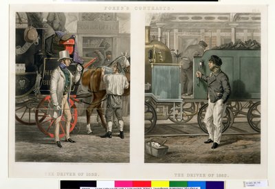 تباينات فوري: سائق عام 1832 ، سائق عام 1852 ، منقوش بواسطة جون هاريس (1811-65) 1852 (ألوان مائية يدوية) بواسطة هنري توماس الكين