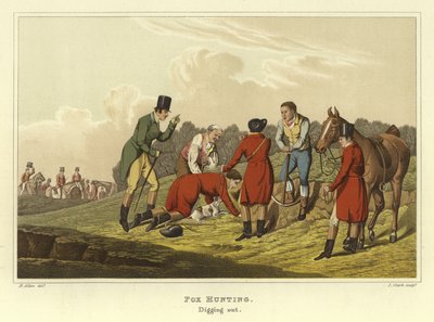 صيد الثعلب (chromolitho) بواسطة هنري توماس الكين