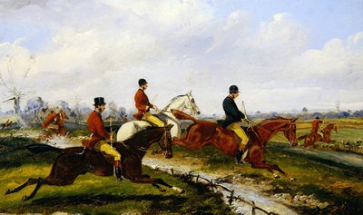 مشهد الصيد (الغواش على اللوحة) (انظر 349142 للزوج) بواسطة هنري توماس الكين