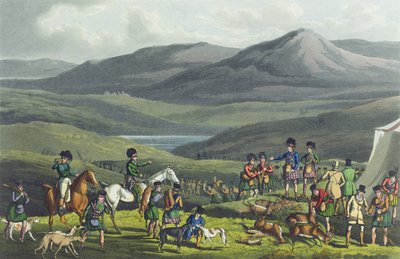 لقاء رياضي في المرتفعات ، مائي بواسطة آي كلارك ، حانة. بقلم توماس ماكلين ، 1820 ، (أكواتينت) بواسطة هنري توماس الكين