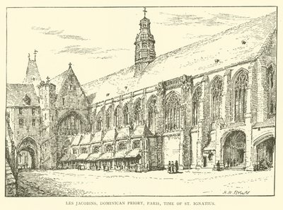 Les Jacobins ، Dominican Priory ، Paris ، Time of St Ignatius (نقش) بواسطة هنري وليام بروير