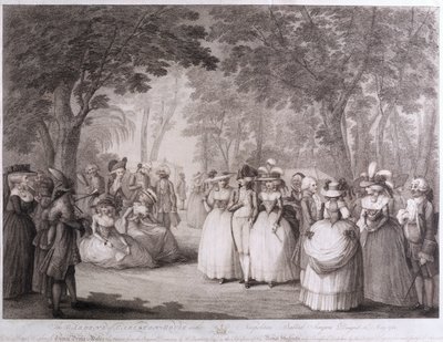 حدائق كارلتون هاوس مع مطربين النابوليت النابلي ، نقشهم ويليام ديكنسون (1746-1823) ، 1784 بواسطة هنري ويليام بنبري