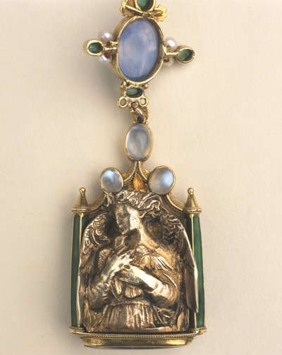 Detail of double-sided pendant, c.1907-10 (mixed media) بواسطة هنري ويلسون
