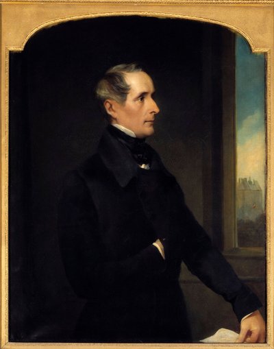 صورة لألفونس دي لامارتين (1790-1869) شاعر وسياسي رسم هنري فيليبس (1820-1868) 1848 صن. 1،17x0،9 م باريس ، بواسطة هنري ويندهام فيليبس
