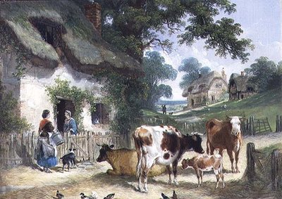 The Old Farmstead ، حوالي 1841 بواسطة هنري وتشارلز (attr.to) شاير