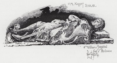 A Knight Templar, William Mareschal, Earl of Pembroke (engraving) بواسطة هربرت (بعد) رايلتون