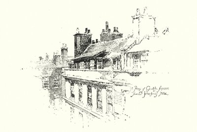 A Peep of Gough Square, London, from Dr Johnsons Attic (litho) بواسطة هربرت (بعد) رايلتون