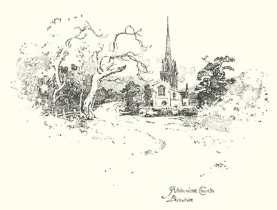 Ashbourne Church, Derbyshire (litho) بواسطة هربرت (بعد) رايلتون