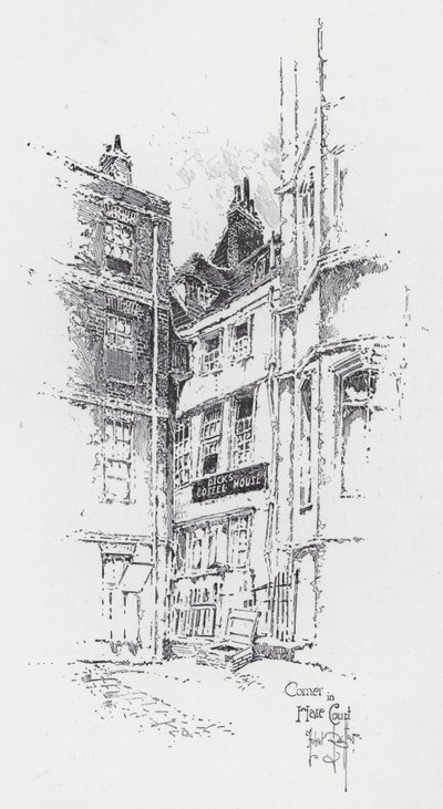 Corner in Hare Court (engraving) بواسطة هربرت (بعد) رايلتون