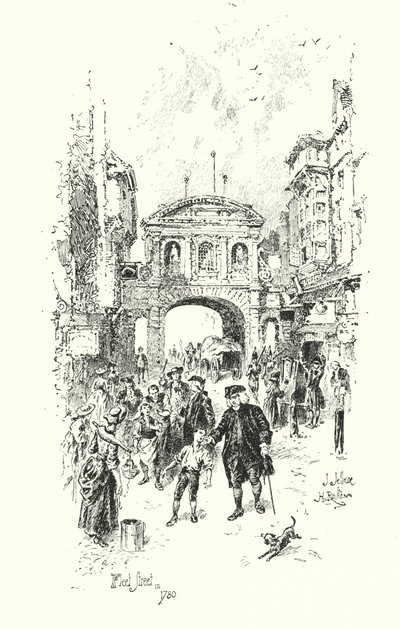 دكتور جونسون ، شارع فليت ، لندن ، 1780 (ليثو) بواسطة هربرت (بعد) رايلتون