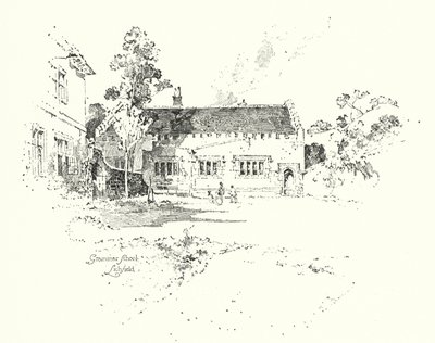 Grammar School, Lichfield, where Dr Johnson went to school (litho) بواسطة هربرت (بعد) رايلتون