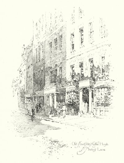 Old Slaughters Coffee House, St Martins Lane, London (litho) بواسطة هربرت (بعد) رايلتون