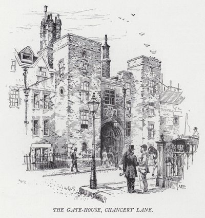 The Gate-House ، Chancery Lane (نقش) بواسطة هربرت (بعد) رايلتون