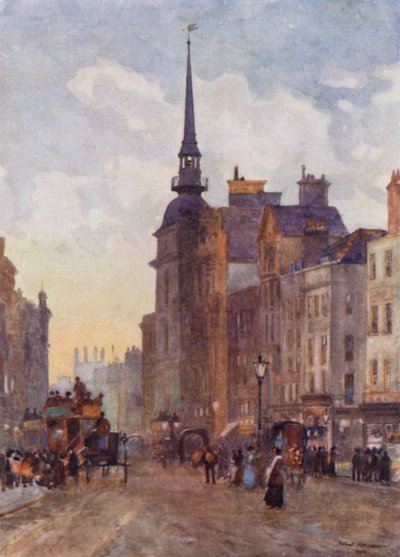 النظر إلى أسفل Ludgate Hill من Steps of St Paul