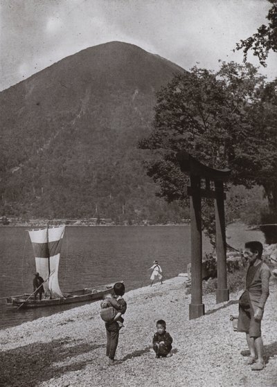 Nantai-zan and Lake Chuzenji (b/w photo) بواسطة هربرت بونتينج