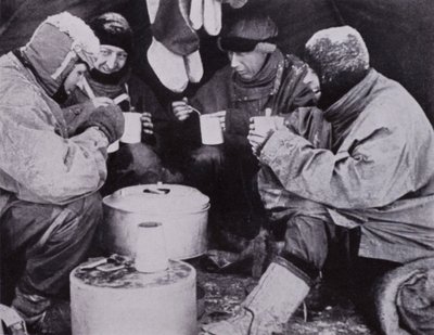 "That evening they had Christmas supper" (b/w photo) بواسطة هربرت بونتينج