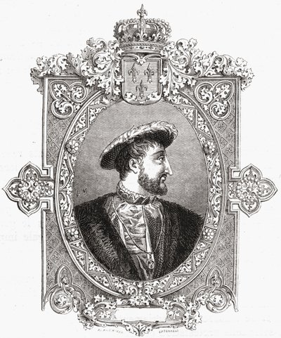 فرانسوا الأول ، منقوش بواسطة Pannemaker-Ligny ، من "Histoire de la Revolution Française" بقلم لويس بلانك (1811-1882) بواسطة هرقل كاتيناتشي