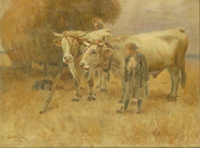 رسم تخطيطي للحاصدين ، 1907. بواسطة هيرمان هارتويتش