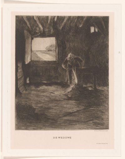 امرأة في حظيرة الأرملة (العنوان على الكائن) بواسطة J Bouwens