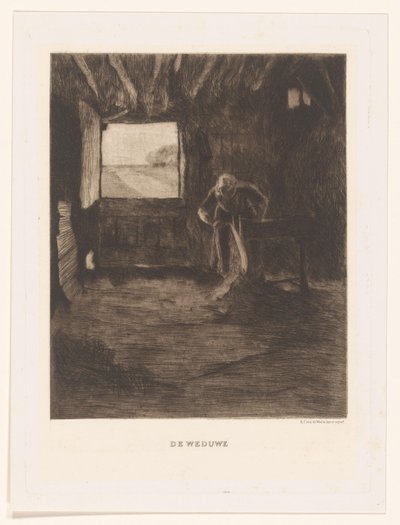 امرأة في حظيرة الأرملة (العنوان على الكائن) بواسطة J Bouwens