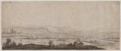 المناظر الطبيعية مع قرية Schenkenschanz ، Gelderland ، 1600s. بواسطة هيرمان سافتلفين
