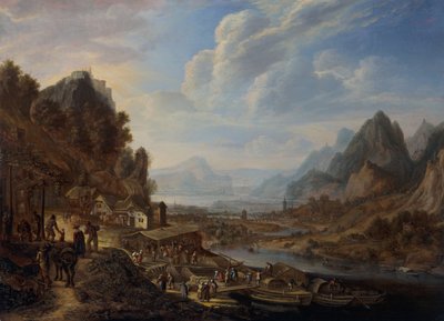 A Rhenish Riverlandscape بواسطة هيرمان الأصغر Saftleven