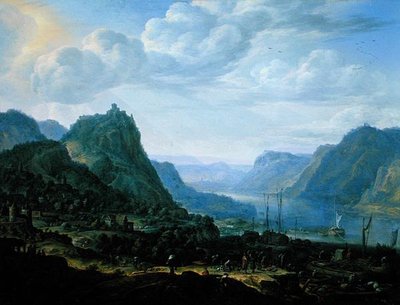 منظر على نهر الراين بواسطة هيرمان الأصغر Saftleven