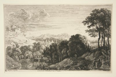 منظر طبيعي مع غروب الشمس ، من سلسلة Hill Landscapes بواسطة Herman van Swanevelt