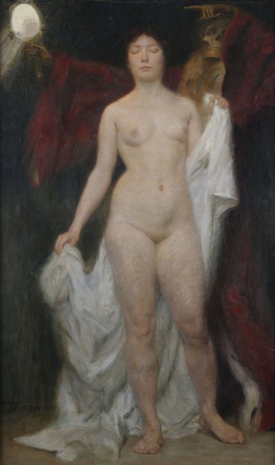 أنثى عارية بالموت أسطورة فانيتاس بواسطة Hermann Behrens
