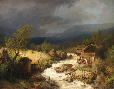 مطحنة على سيل ، 1871. بواسطة هيرمان هرتسوغ