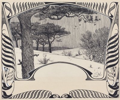منظر طبيعي شتوي داخل حدود Jugendstil بواسطة هيرمان هيرزل