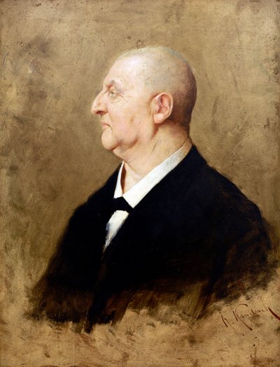 صورة أنتون بروكنر (1824-1896) par Hermann von Kaulbach (1846-1909) بواسطة هيرمان كولباتش