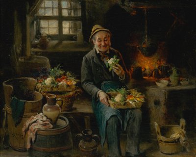 العجوز في المطبخ ، 1875. بواسطة هيرمان كيرن