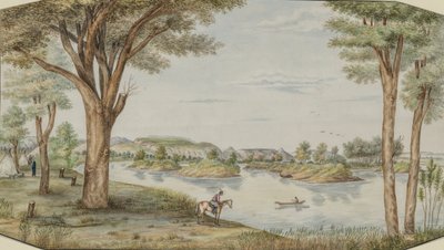 نهر يلوستون بالقرب من فورت. كيو ، مونتانا ، كاليفورنيا. 1877-1881. بواسطة هيرمان ستيفل