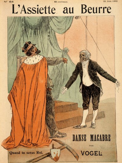 Danse macabre بواسطة Vogel. في "طبق الزبدة" بتاريخ 21/06/1902. بواسطة هيرمان فوجل
