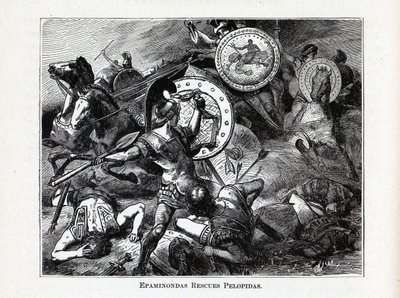 إبامينونداس ينقذ بيلوبيداس ، 1882 بواسطة هيرمان فوجل