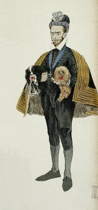 صورة لهنري الثالث (1551-1589) ، ملك فرنسا (1574-1589) وملك بولندا (1574). رسم توضيحي 1907 ، بقلم هيرمان فوغل (1856-1918). جمع Particuliere. بواسطة هيرمان فوجل