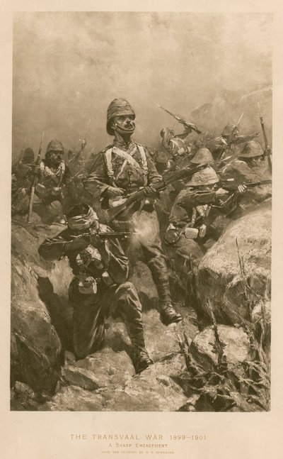 A Sharp Engagement: battle during the Boer War بواسطة هيرمانوس ويليم (بعد) كوكوك